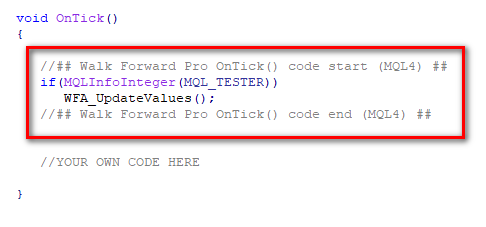 MQL4 OnTick() Code