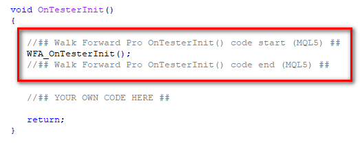 MQL5 OnTesterInit() Code